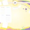 Nova MD Schreibtischunterlagen*Schreibtischunterlage Kinder aus Papier in Gelb / Rosa mit Einhorn Motiv | 50 Blatt zum Abreißen in DIN A2