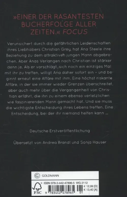 Goldmann TB Erotische Romane*Shades of Grey 02. Gefährliche Liebe
