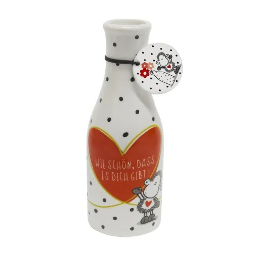 Sheepworld AG Dekoration & Einrichtung-Sheepworld 46220 Vase mit Motivdruck:"Wie schön, dass es dich gibt!", mit Geschenktag