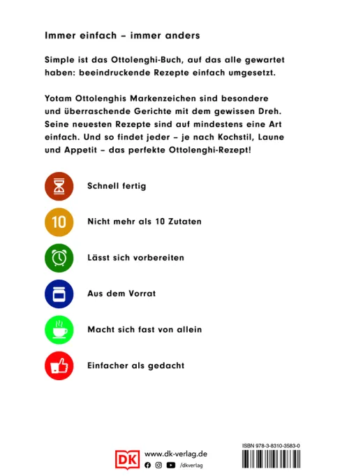 Dorling Kindersley Verlag Vegetarisch|Star-Köche*Simple. Das Kochbuch