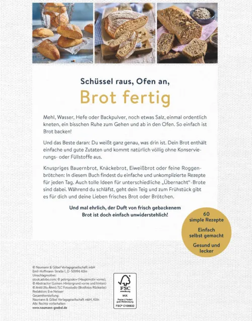 Naumann & Göbel Verlagsg. Vegetarisch*So einfach ist Brot backen