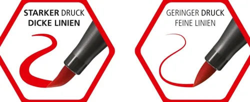 Stabilo Kalligraphie & Handlettering-Filzstifte Pen 68 brush, 12er Set