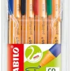 Kugelschreiber Druck-Kugelschreiber pointball, 4er Set - blau, schwarz, rot, grün*STABILO New