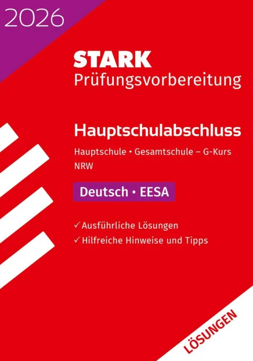 Stark Verlag GmbH Abi Trainer·Deutsch|Quali Trainer·Quali Trainer*STARK Lösungen zu Deutsch G-Kurs - Hauptschulabschluss (EESA) 2026 NRW - Prüfungsvorbereitung