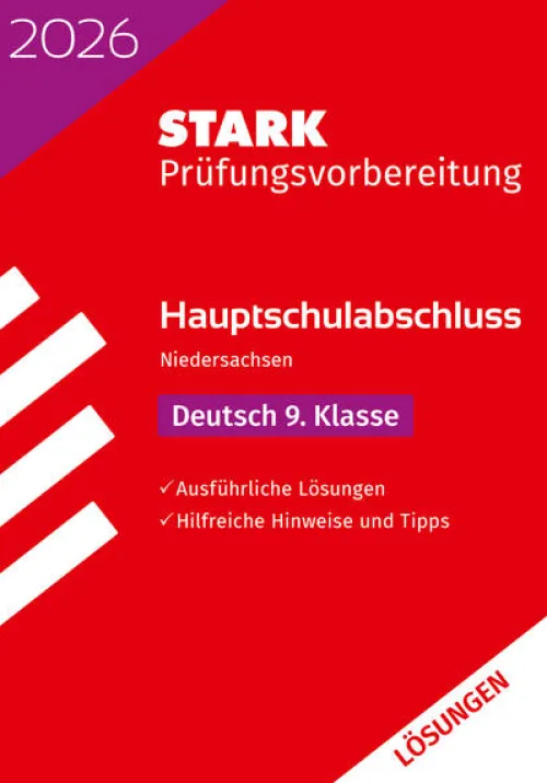 Stark Verlag GmbH Abi Trainer·Deutsch|Quali Trainer·Quali Trainer-STARK Lösungen zu Deutsch 9. Klasse - Hauptschulabschluss 2026 Niedersachsen - Prüfungsvorbereitung