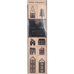 Rico Design GmbH & Co.KG Stempel & -Kissen*Stempelset Häuser FSC 100% 9 Stk