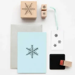 Rico Design GmbH & Co.KG Stempel & -Kissen-Stempelset Schneeflocken FSC 100% 12 Stk