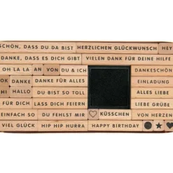 Rico Design GmbH & Co.KG Stempel & -Kissen*Stempelset Text, Deutsch FSC 100%