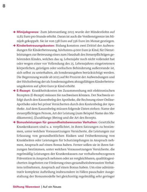 Steuererklärung 2025/2026 - Arbeitnehmer, Beamte*Stiftung Warentest Discount