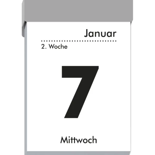 Neumann Verlage GmbH & Co Abreiß-Kalender*Tagesabreißkalender S 2026 - 4,1x5,9 cm - 1 Tag auf 1 Seite - mit Sudokus, Rezepten, Rätseln uvm. auf den Rückseiten - Bürokalender 301-0000