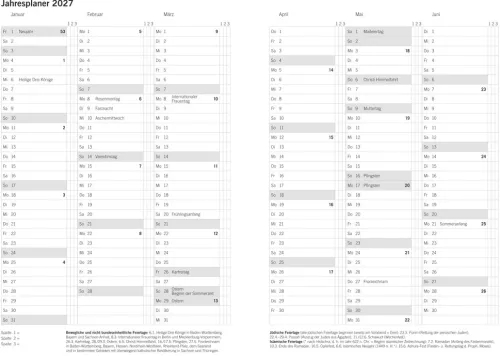 Heye Wochenkalender|Terminkalender-Terminer A6, Struktur schwarz 2026