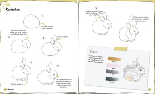 Bassermann, Edition Artbooks & Handbücher*Tiere zeichnen in 10 Minuten. 50 Tiere schnell und naturgetreu gezeichnet
