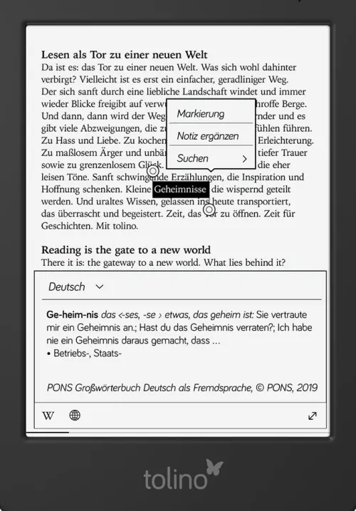 LONGSHINE TECHNOLOGIE GMBH. Ereader*tolino shine color