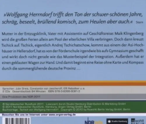 Argon Sauerländer Audio Hörspiele·Romane & Erzählungen-Tschick