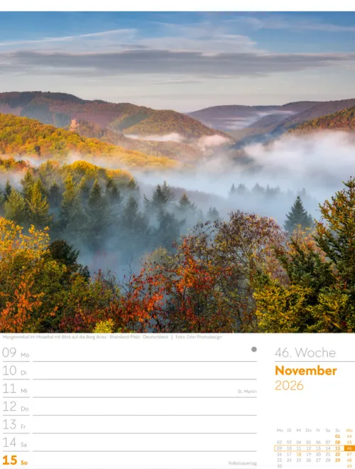 Ackermann Kunstverlag Wochenkalender-Unser Wald Wochenplaner Kalender 2026