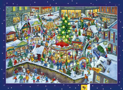 Coppenrath Wandkalender*Wandkalender Wimmeliger Weihnachtsmarkt
