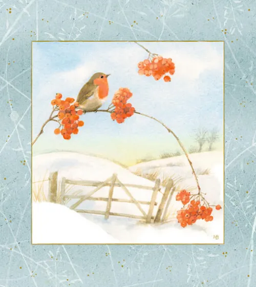 Coppenrath Wandkalender*Wandkalender Wintermorgen mit Rotkehlchen