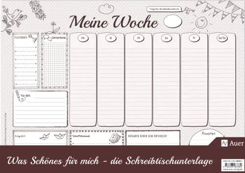 Was Schönes für mich - Schreibtischunterlage A2*Auer Verlag i.d.AAP LW Outlet