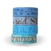 Katholisches Bibelwerk Klebstoff & Klebebänder*Washi Tapes Set Himmelblau: "Suche den Frieden und jage ihm nach!"