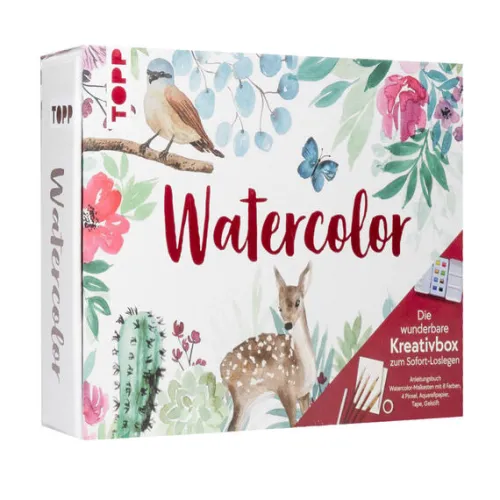 frechverlag GmbH Klebstoff & Klebebänder*Watercolor - Die wunderbare Kreativbox. Mit Anleitungsbuch und Material