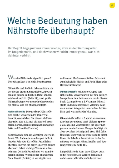 Trias Ratgeber-Welche Nährstoffe braucht mein Kind?