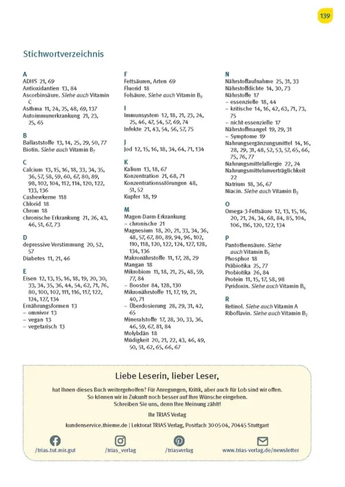 Trias Ratgeber-Welche Nährstoffe braucht mein Kind?