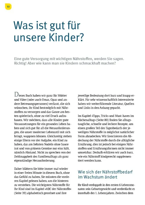 Trias Ratgeber-Welche Nährstoffe braucht mein Kind?