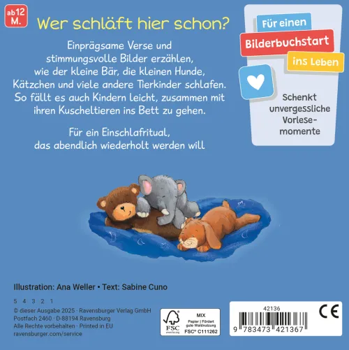 Wenn kleine Tiere müde sind*Ravensburger Verlag Outlet