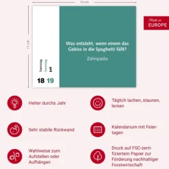Witzirin Tagesabreißkalender 2026 - Diese Packung enthält: die lustigsten Witze für die tägliche Dosis Humor*Harenberg Discount