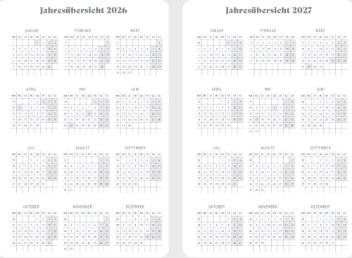 Coppenrath Geburtstagskalender-Wochenkalender 2027 - Green
