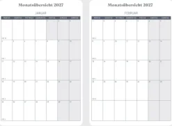 Coppenrath Geburtstagskalender-Wochenkalender 2027 - Green